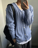 Rown detail cable cardigan