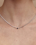 Essence Heart Silver (W) Tennis Necklace
