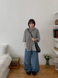 [BAONHAUS] Genbibeu Nylon Belted Wide-leg Pants