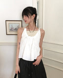 YOKU Ribbon String Sleeveless Blouse