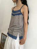 Diez Lace Flower Layered Sleeveless