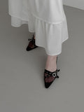 1196 See-through Mesh Belt Stiletto Heel (6cm)
