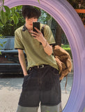 Belu Stripe Collar Short Sleeve T-shirt