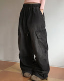 [MADE] Copter Vintage Washing Two-Way Banding Big Cargo Long Wide Denim Pants