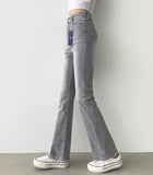 Omyo Hidden Banding Span Semi Bootcut Denim Pants Regular