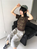 Love Cat Lettering Short-sleeved T-shirt