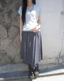 Badin Check Banding Midi Skirt