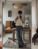 Highbee Semi-Bootcut Denim Pants