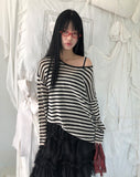 Natine Striped Long Sleeve Knit