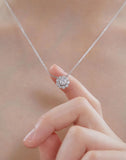 Essence Silver (W) Moissanite Sunflower Necklace