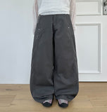 Benlu Rivet Cotton Wide Pants