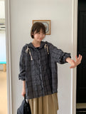 Henma Check Hood Long Sleeve Shirt
