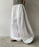 [unisex] Psil Eyelet Summer Nylon Wide Pants