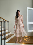 Sugar Puff Flower Lace One Piece