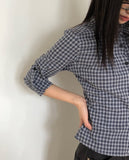 Bush Check Collar Slim Fit Long Sleeve Shirt