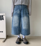 Belkyo Washing Denim Bermuda Pants