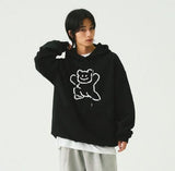 Big Line Bear Smile Hoodie
