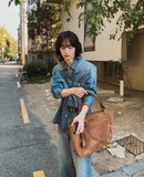 Flood cat brush western denim shirt