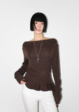 FRILL DROP OFF-SHOULDER TOP