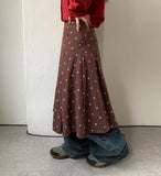 Fiila Vintage Dot Pleated Midi Skirt