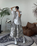 Hirosha Camo Bermuda Cargo Pants