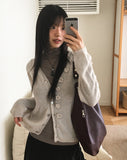 [Wool 10] Heylin Vintage Flower Cosage Knit Cardigan