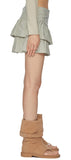 Duck tiered mini skirt
