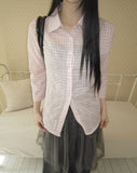 Kudin Check Three Quarter Shirt