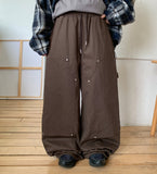 [unisex] Paconi banding rivet carpender pants