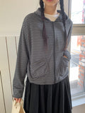 [BAONHAUS] Jenen Stripe Hood Zip-up