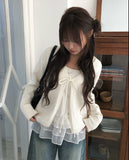 Kwan Frill Sleeveless Ribbon Cardigan Set
