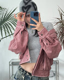 Lean ribbed cropped long-sleeved t-shirt