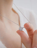 Essence Silver (W) Moissanite Florette Necklace