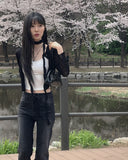 Juju Flower Punching See-Through Cardigan