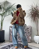 Minen cut wide denim pants