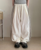 Sugder Side Color Matching Block Nylon Wide Pants