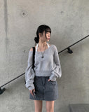 Minty V-Neck Loose Knit