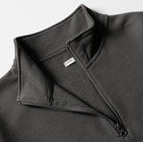 Crop Ridge Half Neck Sweatshirt