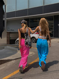 [Festival look] Sparkle Neon Nylon Pants