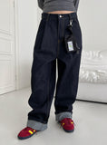 MUMU ONE TUCK WIDE DENIM