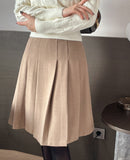 Piche Pintuck Pleat Banding Skirt