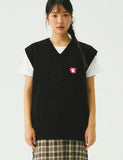 Bear Red Heart Knit Vest