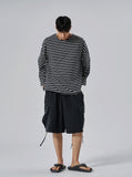 Shallow Stripe Over Long Sleeve Tee
