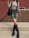 Pie Vintage Cargo Mini Skirt