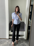 Oberlin Pin-Tuck Wrap Blouse