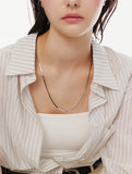 Essence Silver (W) Snake Long Chain (70cm) Necklace