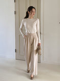 Eslin Two Pin Tuck Wide Slacks