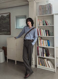 Elin semi wide slit slacks