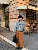 Cellon corduroy wide pants
