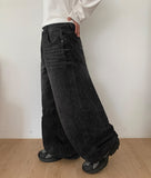 Calton Washing Denim Balloon Wide Pants